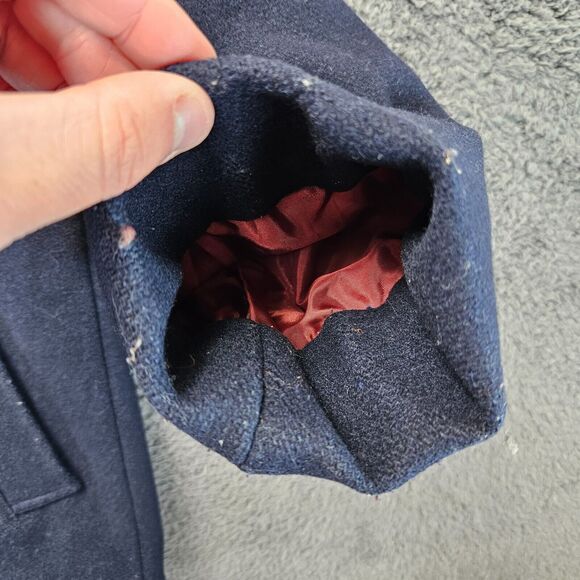 Sir Jac Jacket Men Size 38 Blue Hooded Full Zip Plaid Lined - Picture 7 of 14